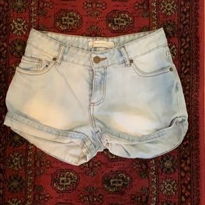 Zara Light Wash Denim Shorts